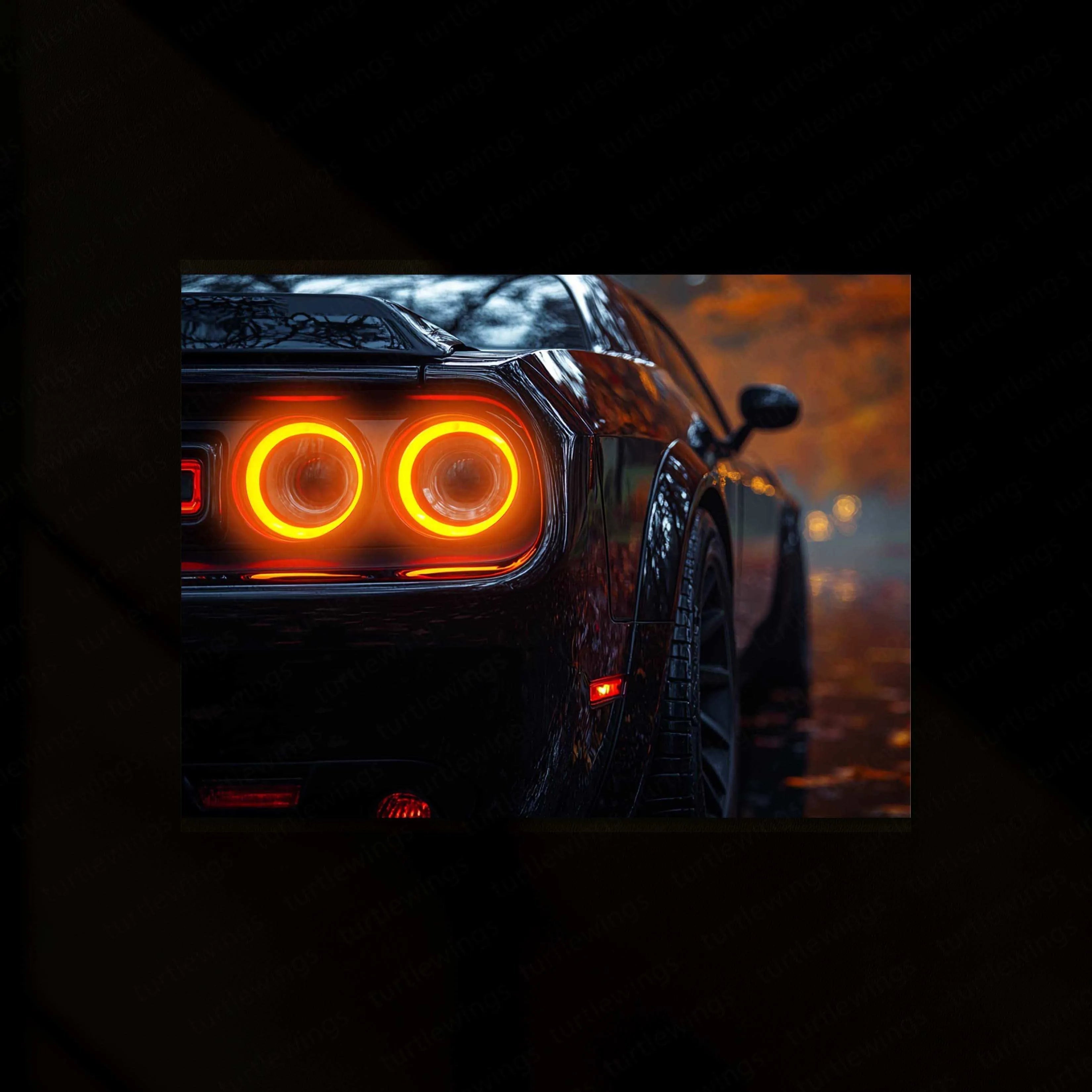 Dodge Challenger SRT Neon LED Metal Frame â Bold Automotive Wall Art 3