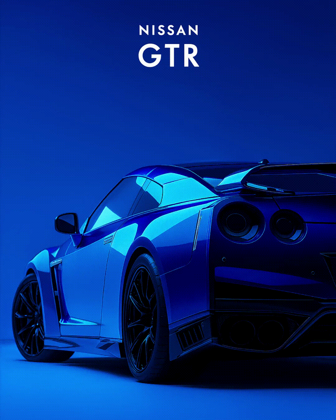 Nissan GT-R V2 - Neon Car Art