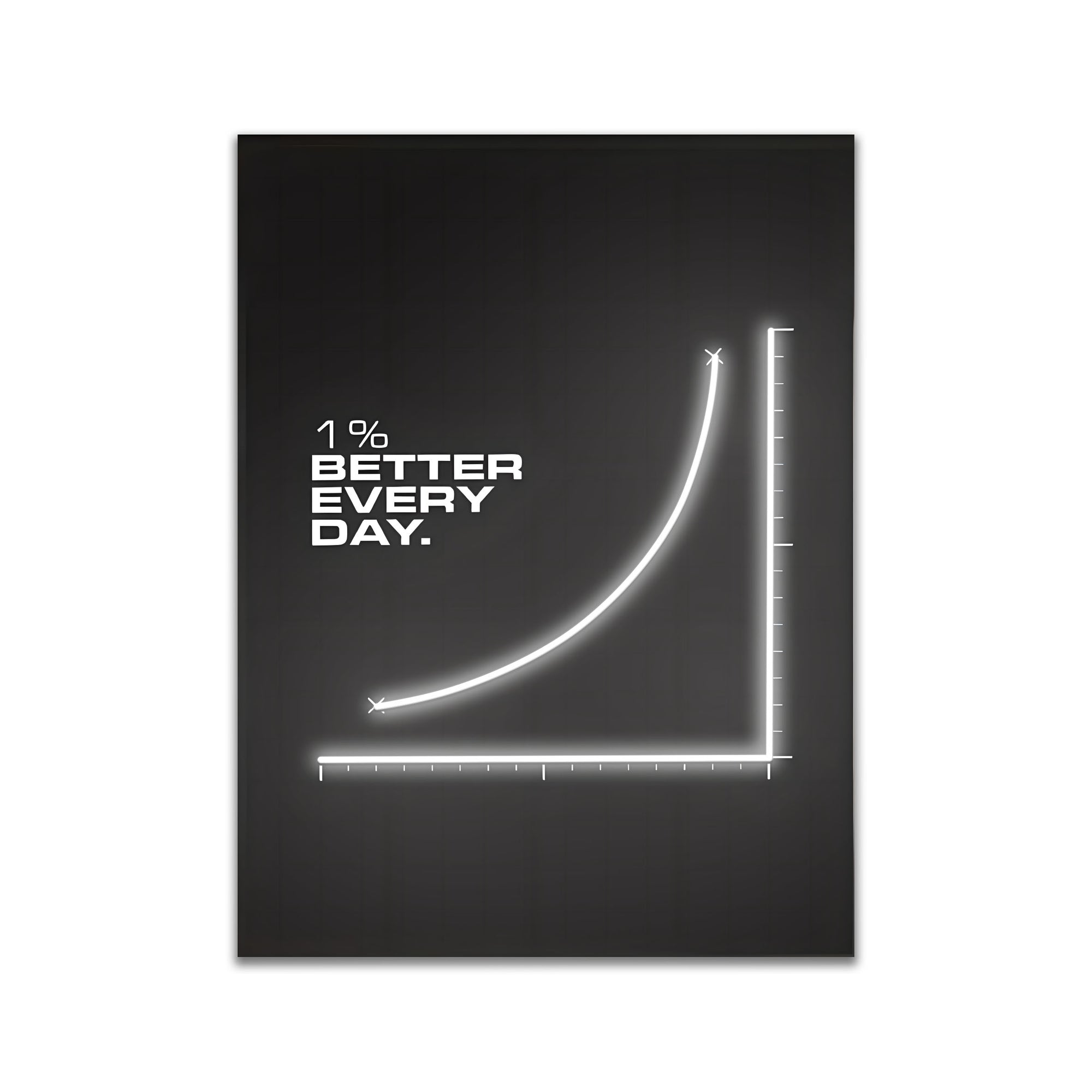 1% Better Every Day – Neon Motivational Art
