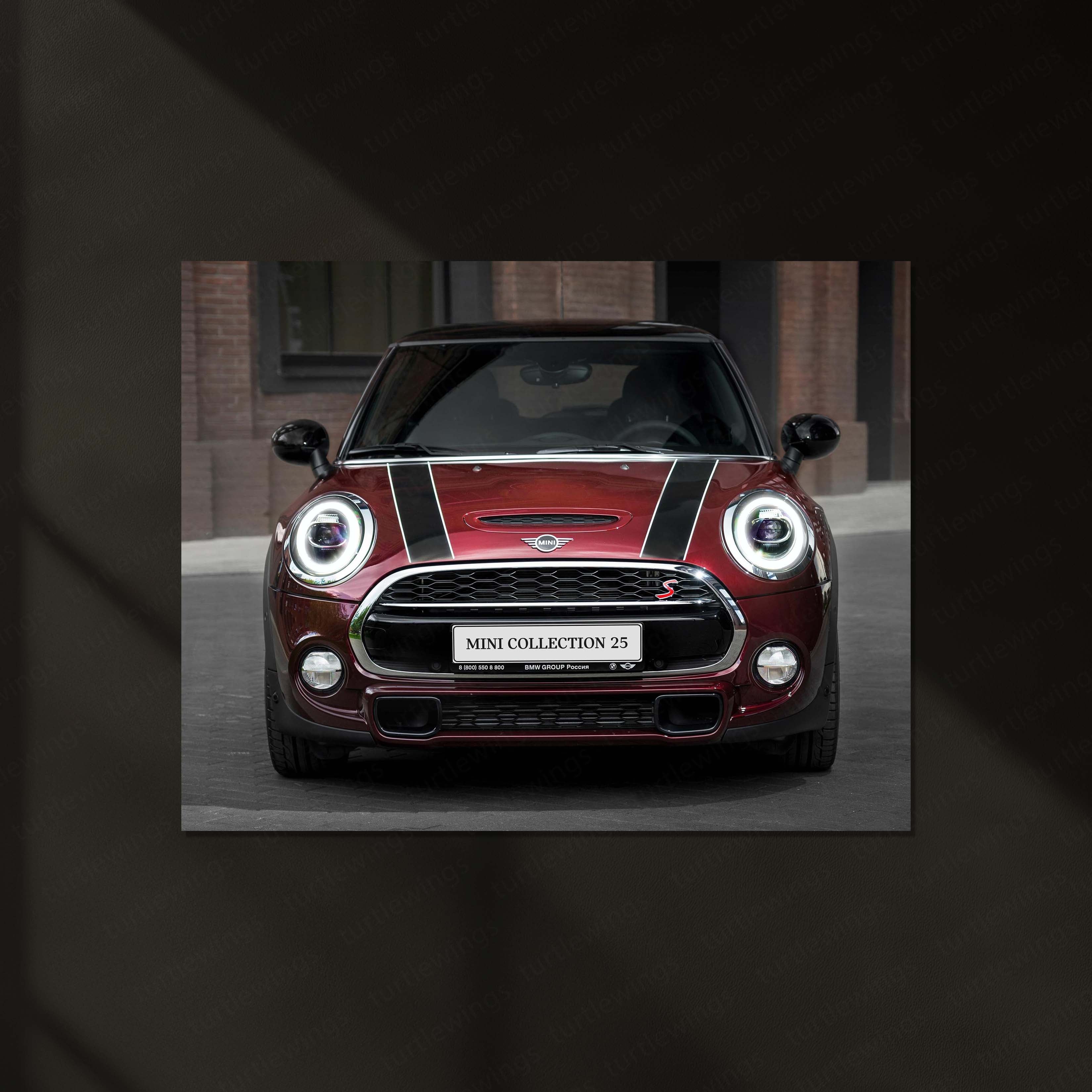 LED | Mini Cooper S Neon LED Metal Frame | Iconic Hatchback Wall Art with LED Glow