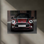 LED | Mini Cooper S Neon LED Metal Frame | Iconic Hatchback Wall Art with LED Glow