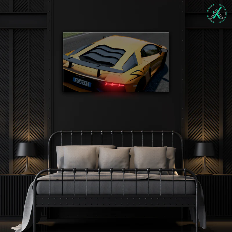 Lamborghini V7 - Neon Car Art