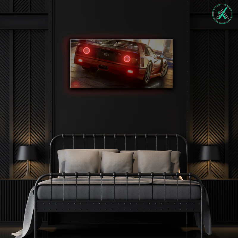 Ferrari V1 - Neon Car Art