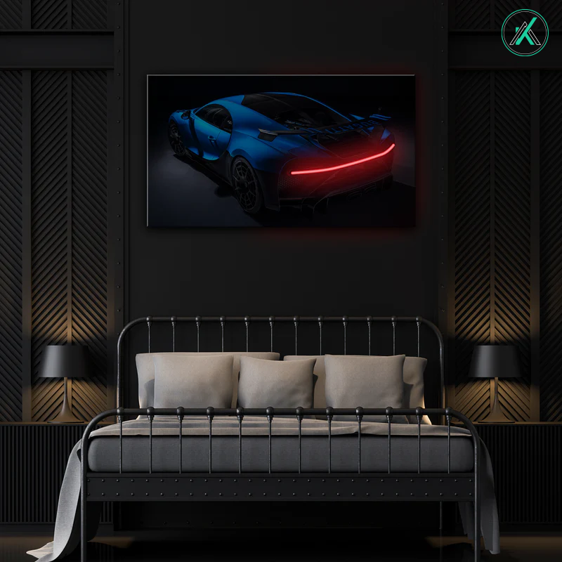 Bugatti V3 - Neon Car Art
