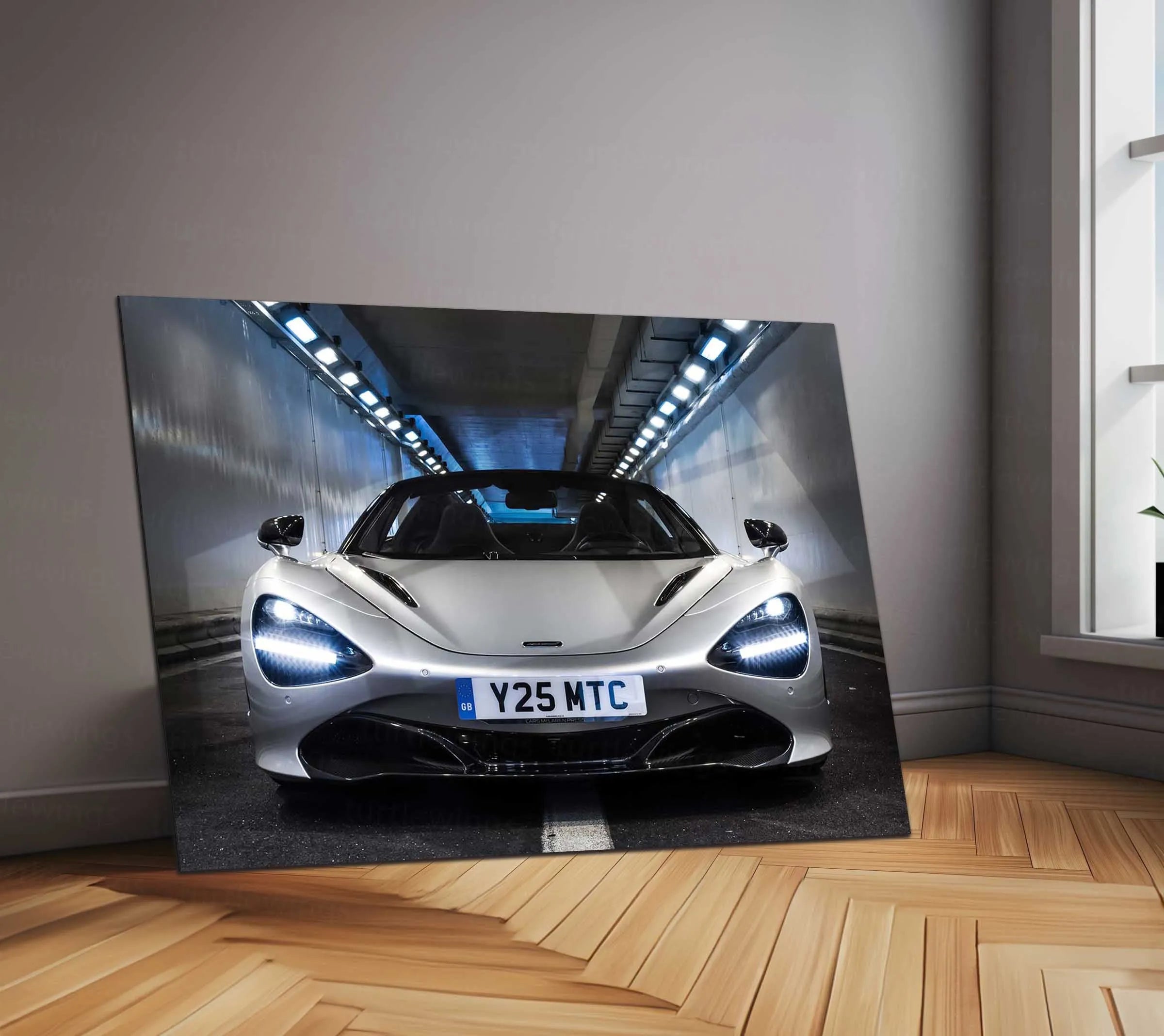 LED | 🚀 McLaren 720S Spider Neon LED Metal Poster | Supercar Wall Art | Luxury Automotive Glow Decor