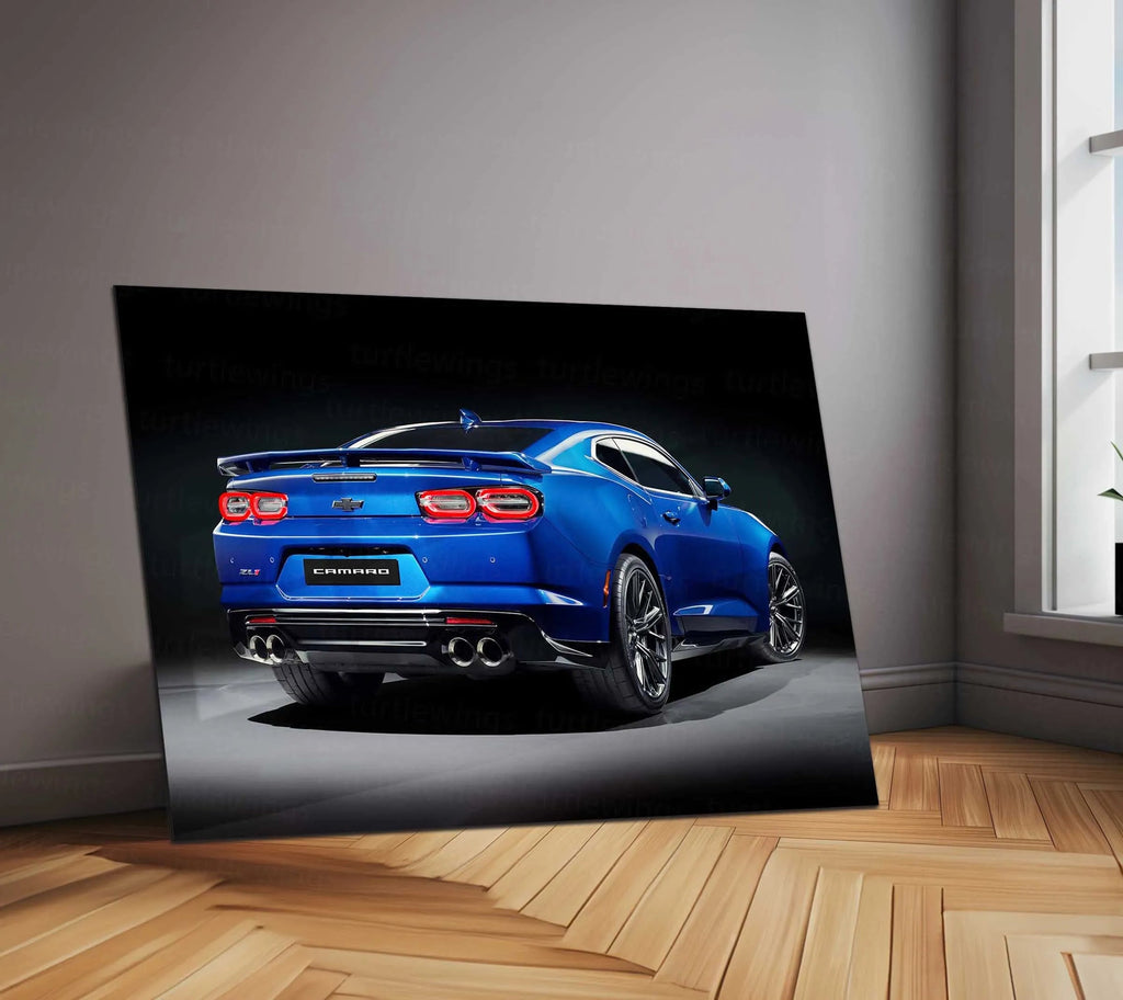 LED | ⚡ Chevrolet Camaro Neon LED Metal Poster | Muscle Car Wall Art | Illuminated Garage & Gamer Decor 01