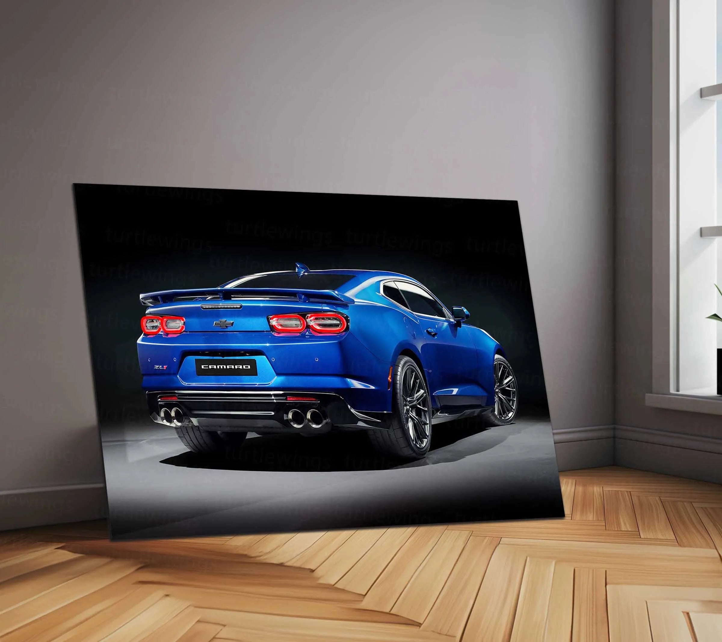 LED | ⚡ Chevrolet Camaro Neon LED Metal Poster | Muscle Car Wall Art | Illuminated Garage & Gamer Decor 01