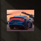 🔥 Dodge Charger SRT Hellcat Neon LED Metal Poster | Muscle Car Wall Art | Street Performance Glow Decor