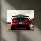 LED | 🐍 Ford Mustang Shelby GT500 Neon LED Metal Poster | American Muscle Wall Art | Supercharged Street Glow Decor