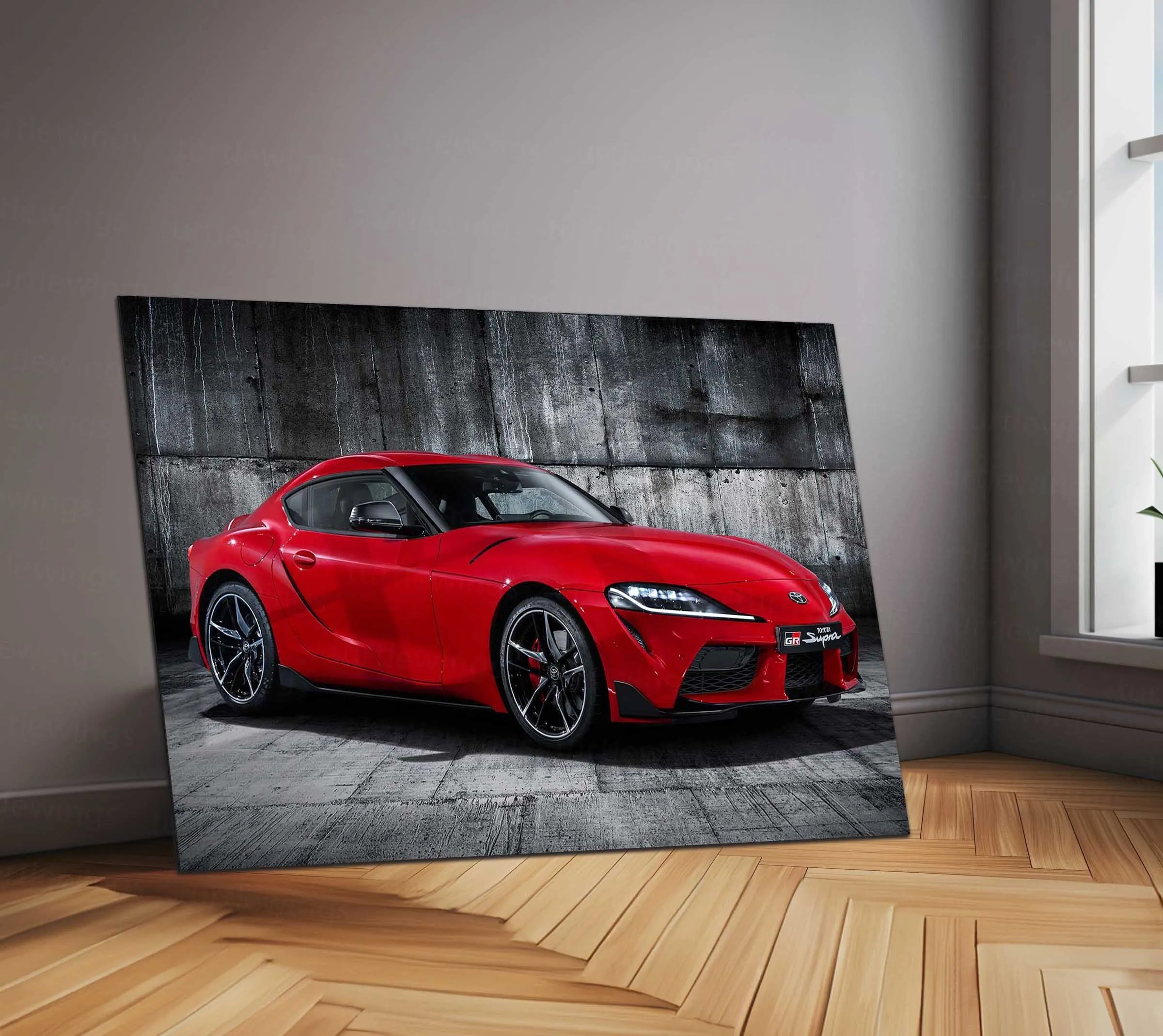LED | 🔥 Toyota Supra Neon LED Metal Poster | JDM Legend Wall Art | Turbocharged Street Racer Glow Decor
