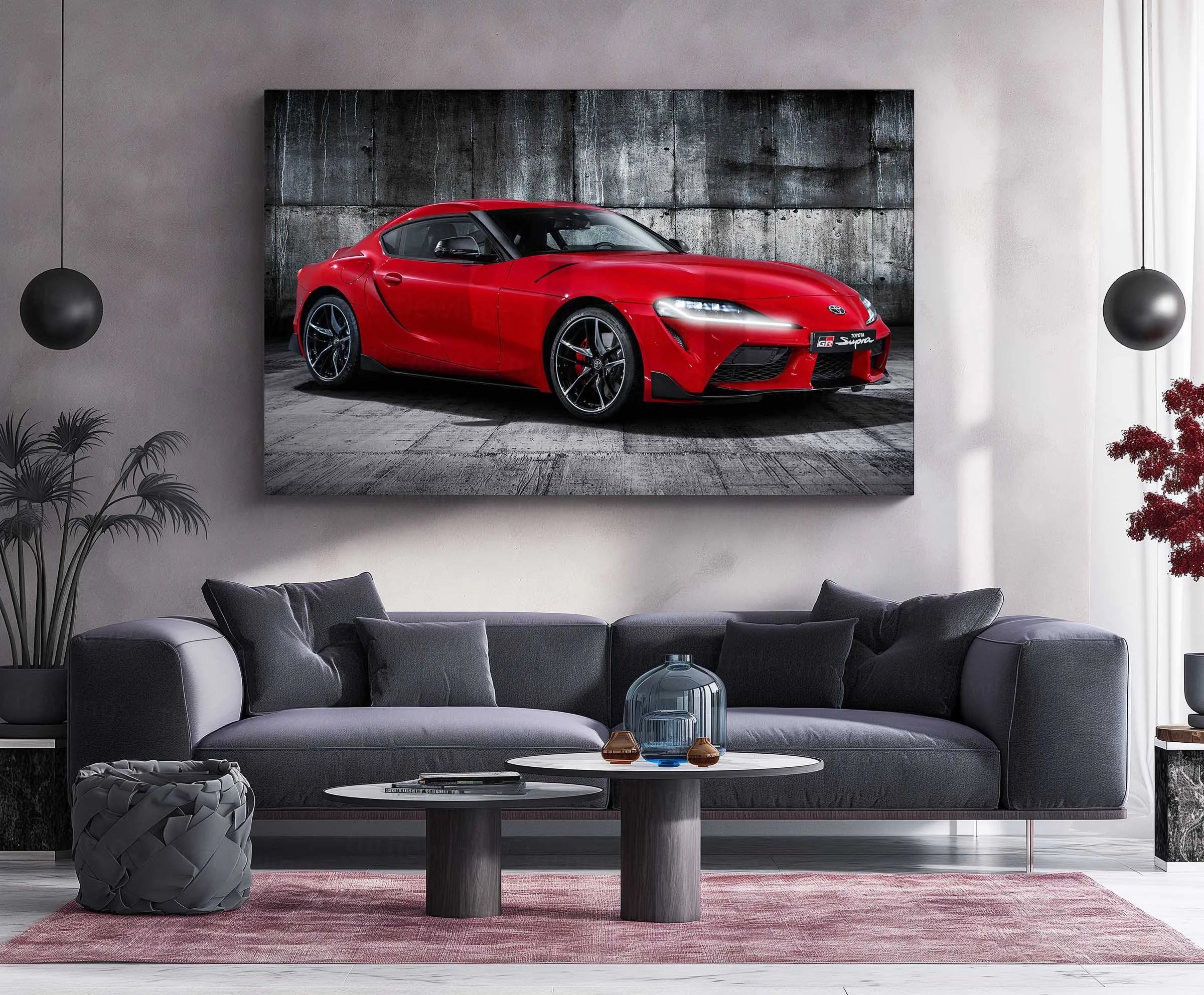 LED | 🔥 Toyota Supra Neon LED Metal Poster | JDM Legend Wall Art | Turbocharged Street Racer Glow Decor