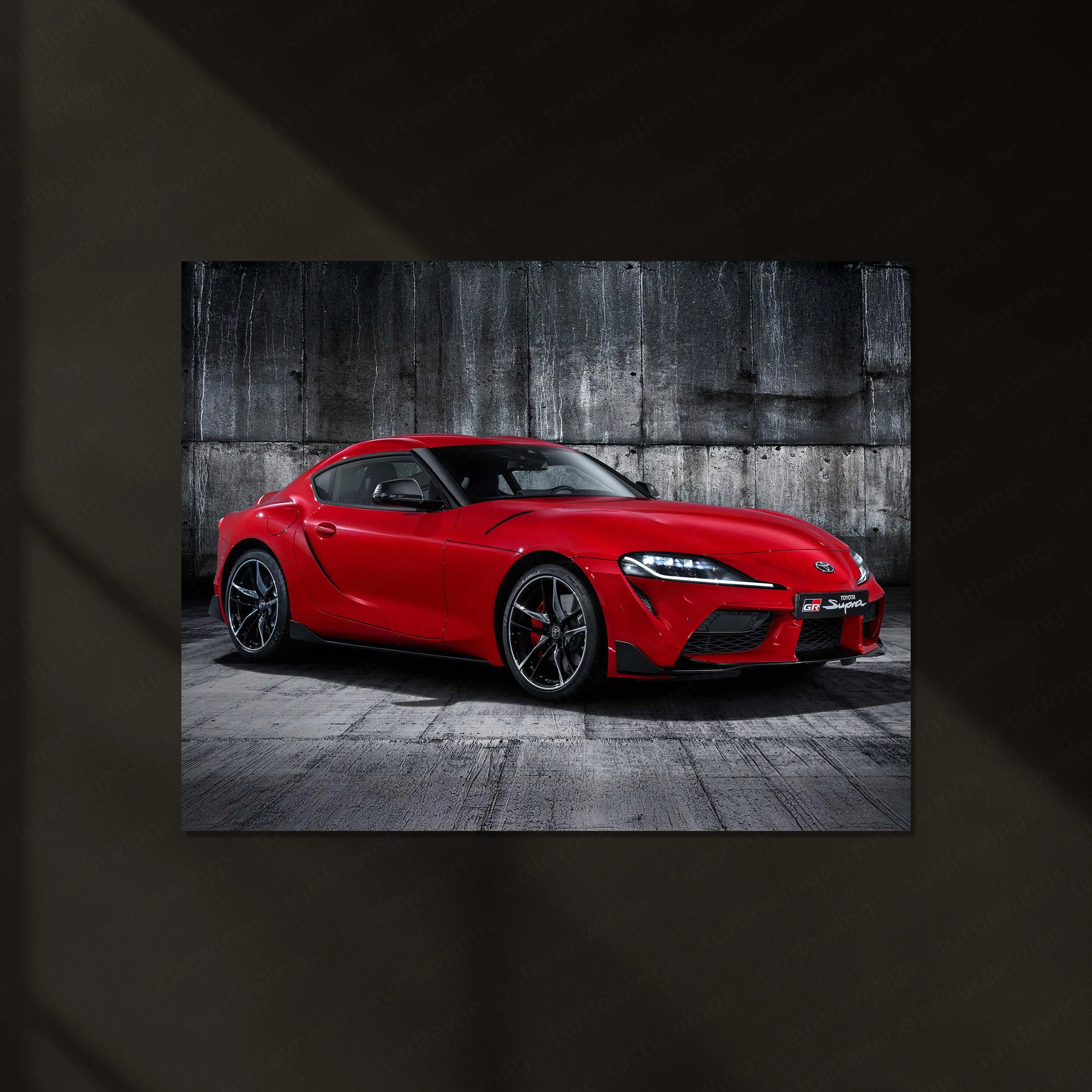 LED | 🔥 Toyota Supra Neon LED Metal Poster | JDM Legend Wall Art | Turbocharged Street Racer Glow Decor
