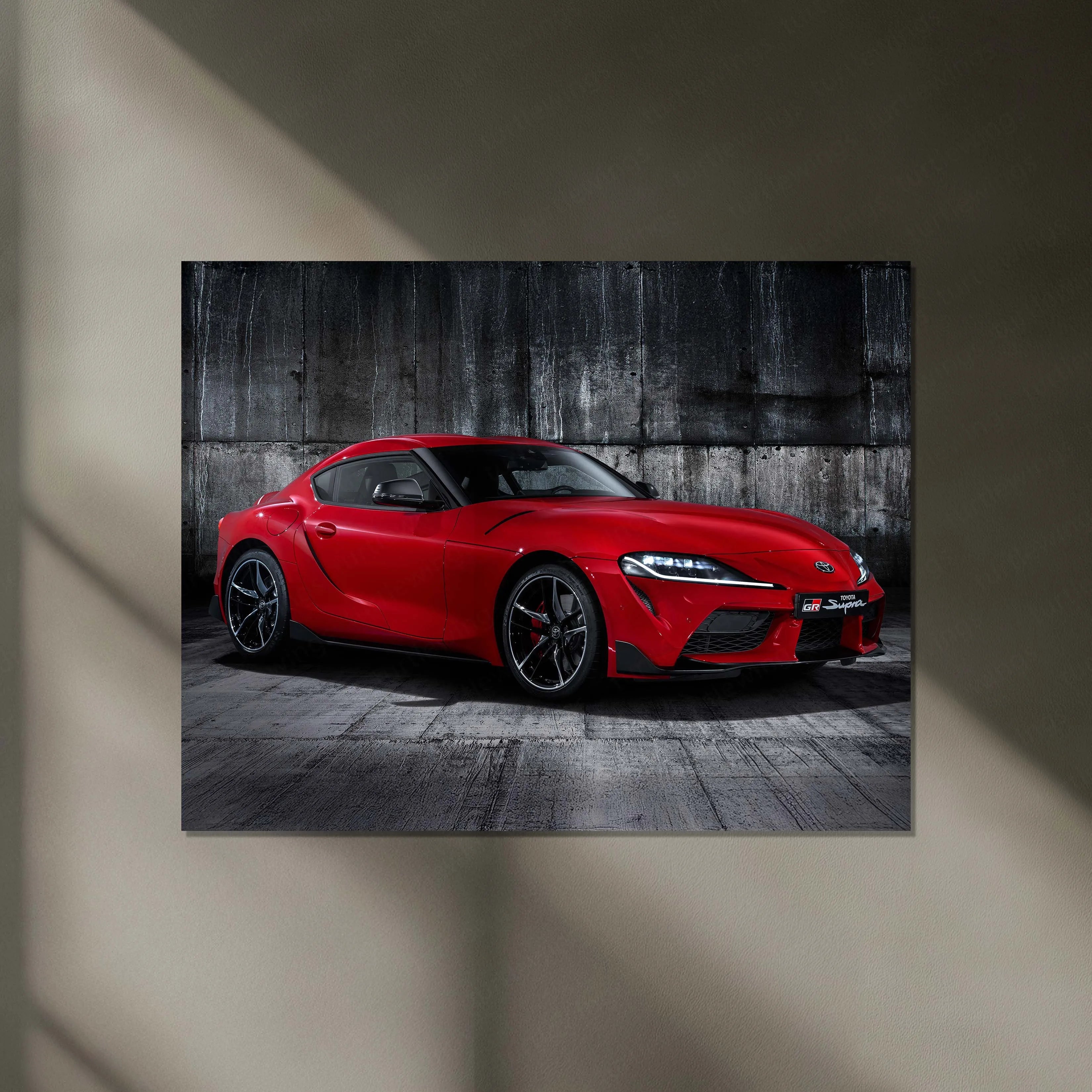 LED | 🔥 Toyota Supra Neon LED Metal Poster | JDM Legend Wall Art | Turbocharged Street Racer Glow Decor