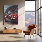 LED | 🐍 Ford Mustang Shelby GT500 Neon LED Metal Poster | American Muscle Wall Art | Supercharged Street Glow Decor 04