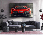 LED | 🏎️ Novitec Ferrari F8 Tributo LED Metal Poster | Exotic Supercar Wall Art | Neon Performance Glow Decor 01