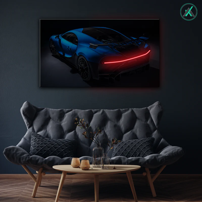 Bugatti V3 - Neon Car Art