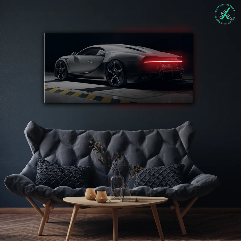 Bugatti V1 - Neon Car Art