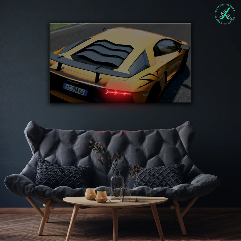 Lamborghini V7 - Neon Car Art
