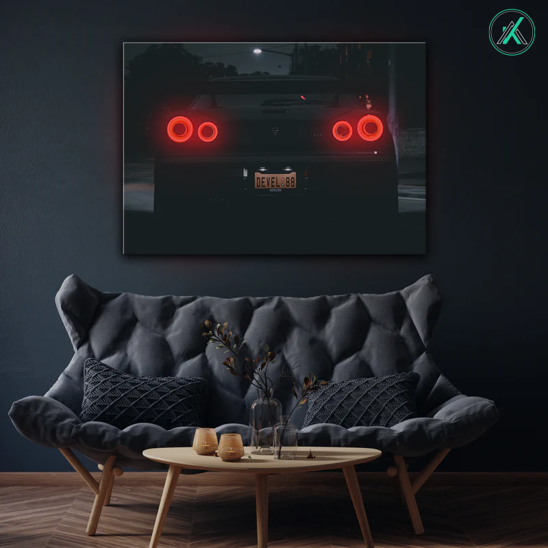 Nissan GTR V7  - Neon Car Art