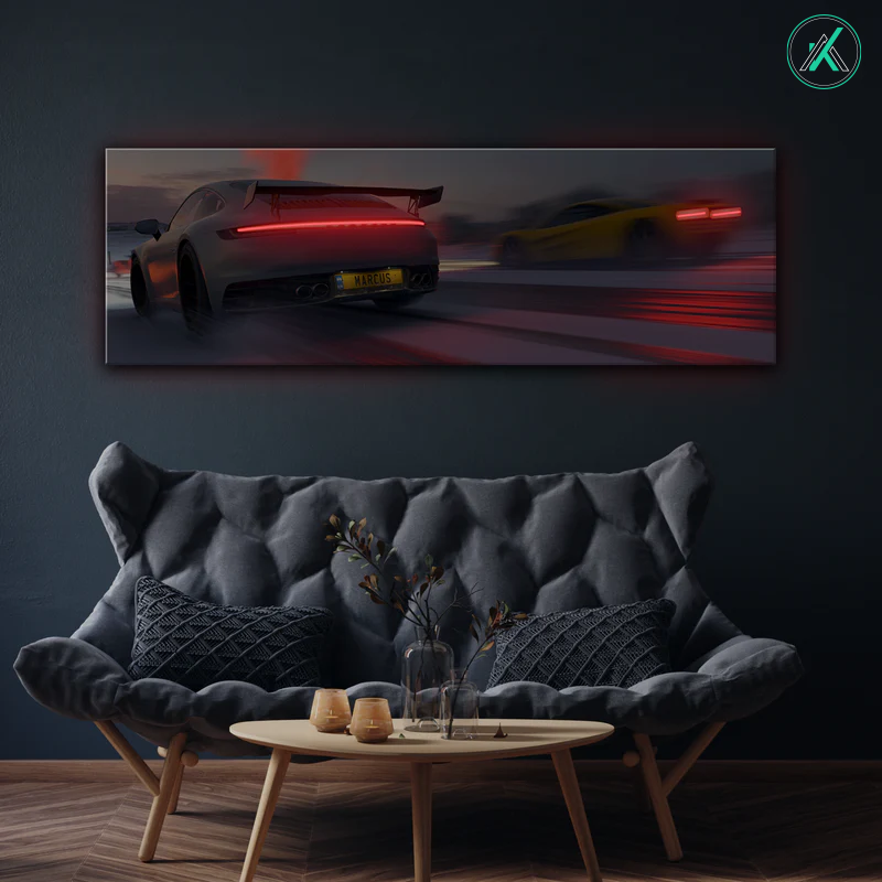 Porsche V3  - Neon Car Art