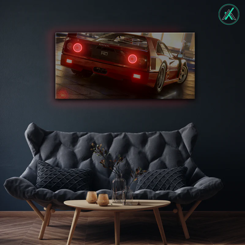 Ferrari V1 - Neon Car Art