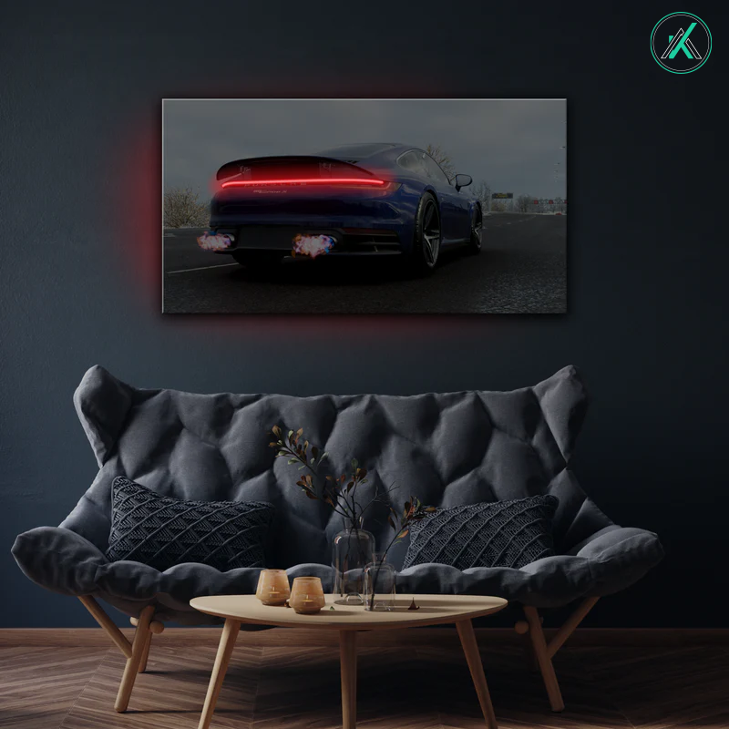 Porsche V4  - Neon Car Art