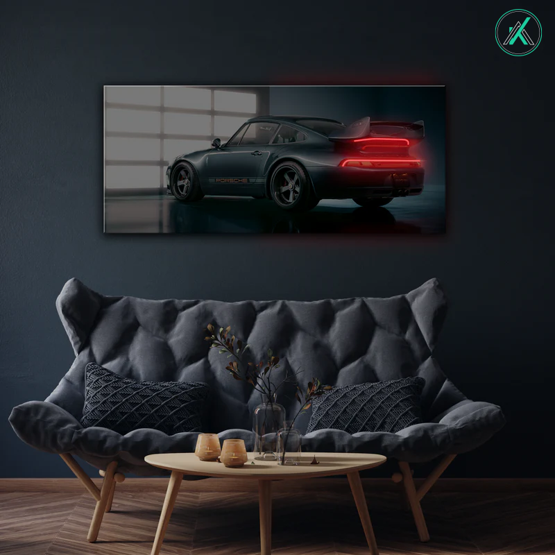 Porsche V2  - Neon Car Art