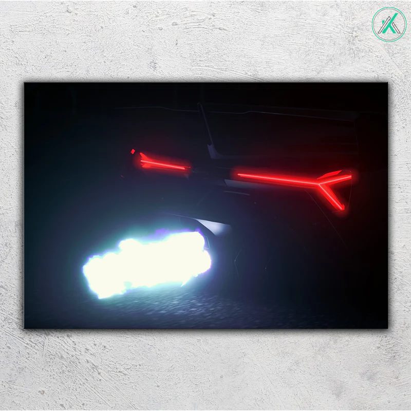 Lamborghini V8 - Neon Car Art