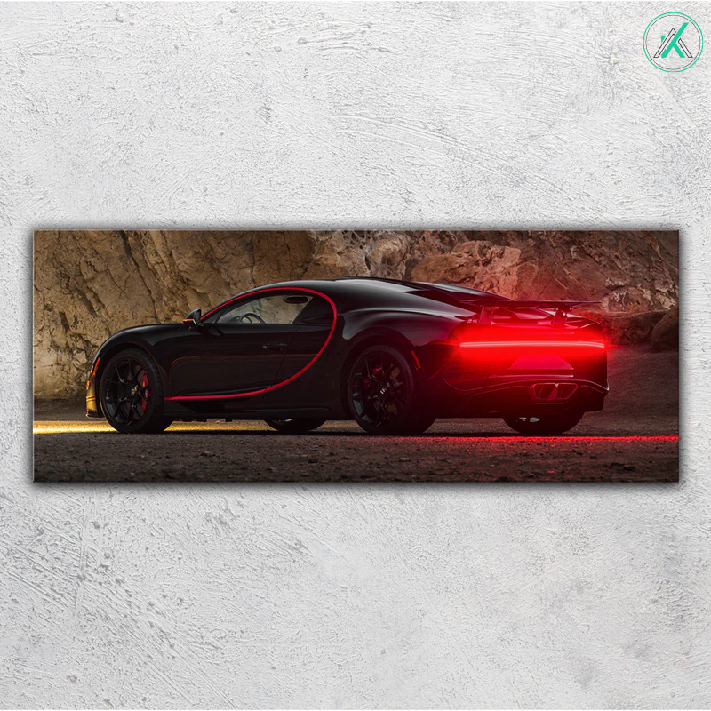 Bugatti V4 - Neon Car Art