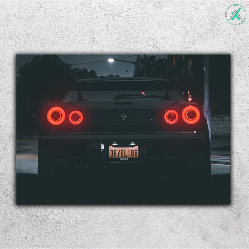 Nissan GTR V7  - Neon Car Art