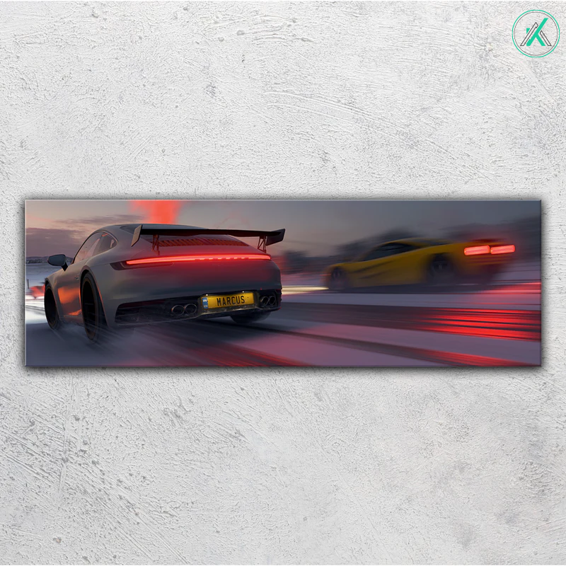 Porsche V3  - Neon Car Art