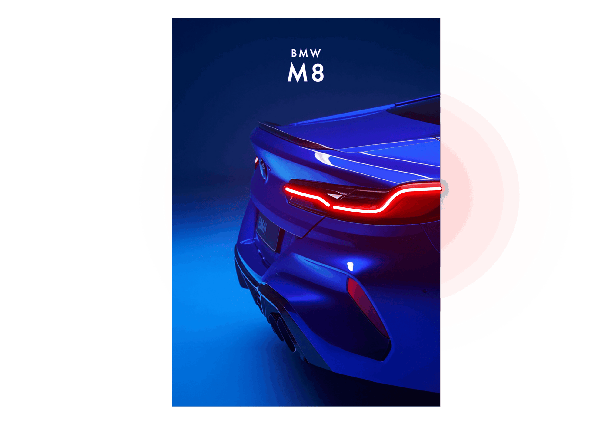 BMW M8 – Neon Car Art