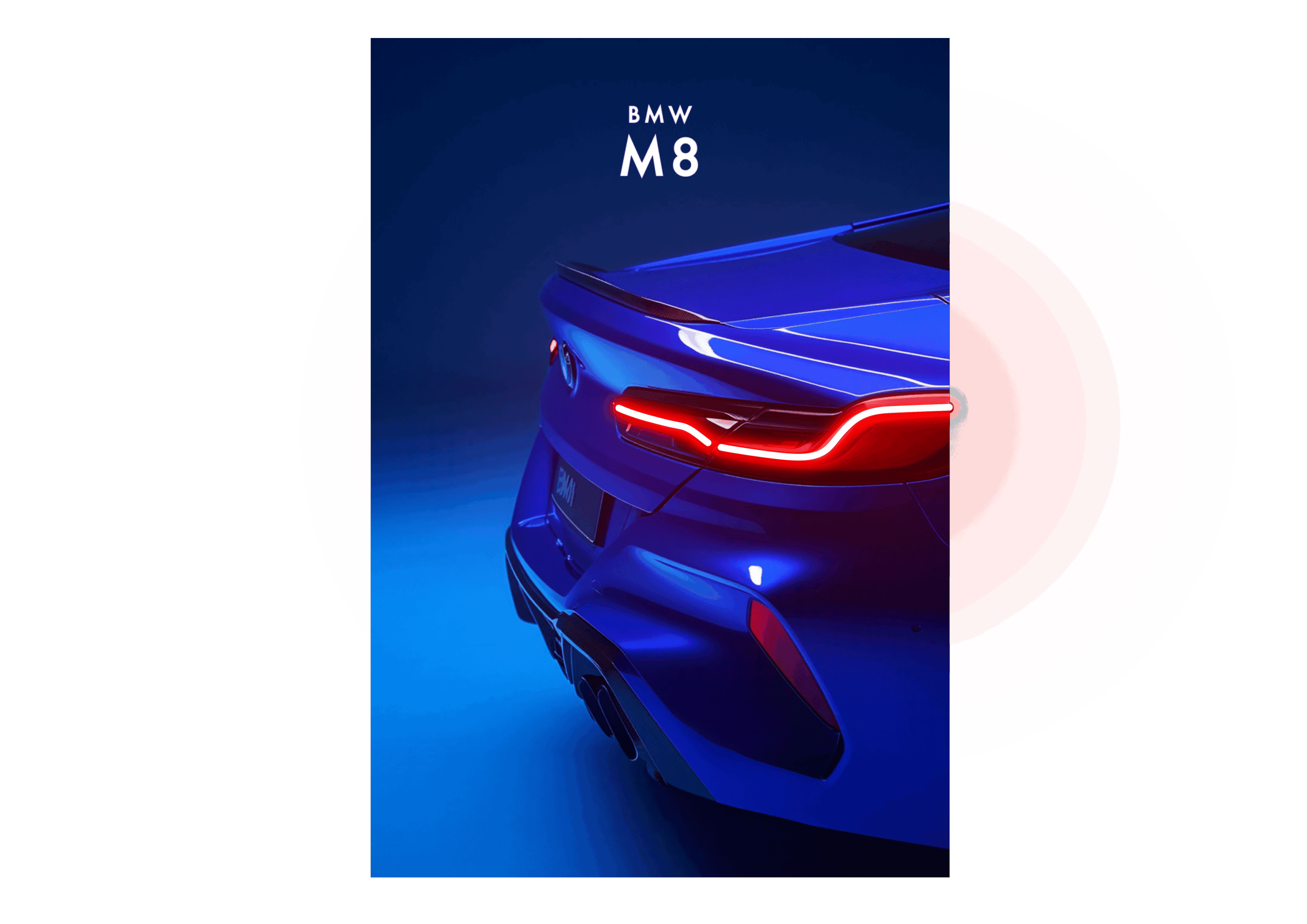 BMW M8 – Neon Car Art