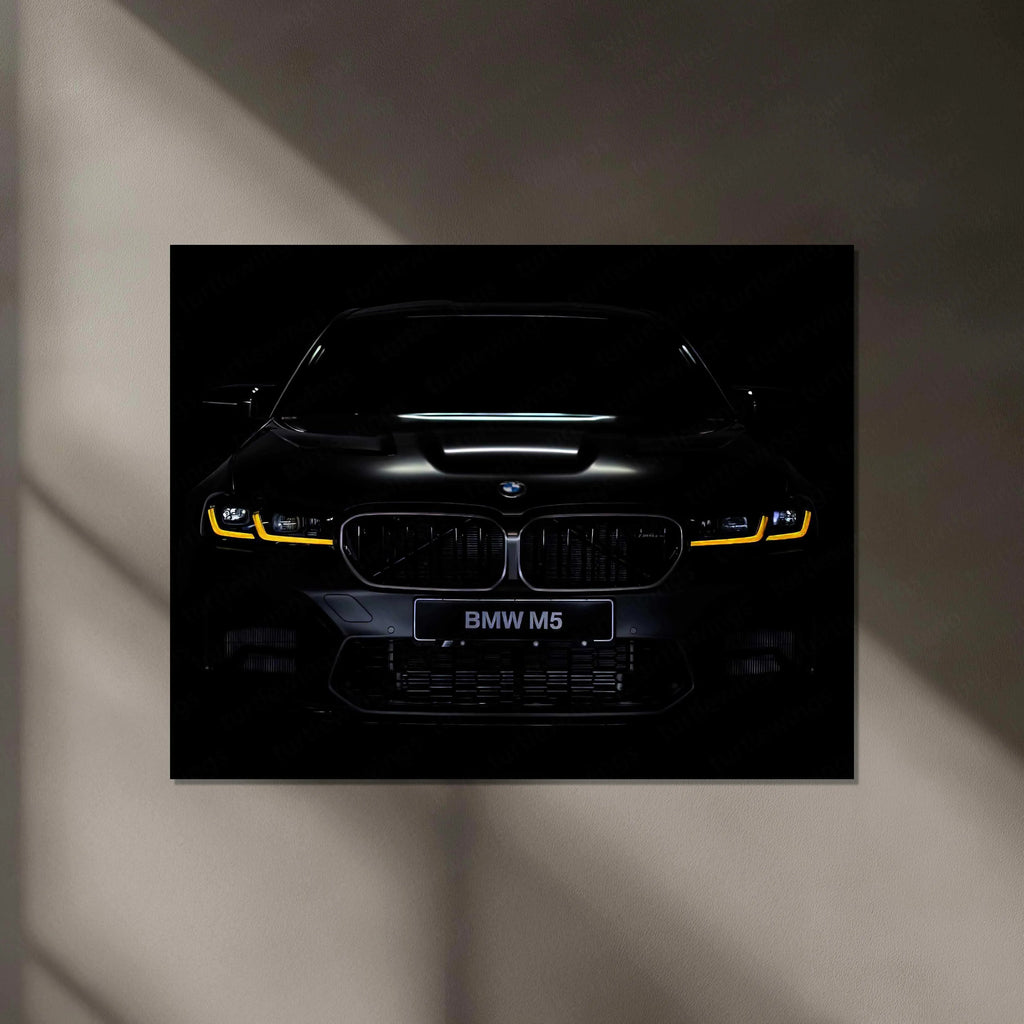 BMW M5 Neon LED Metal Frame