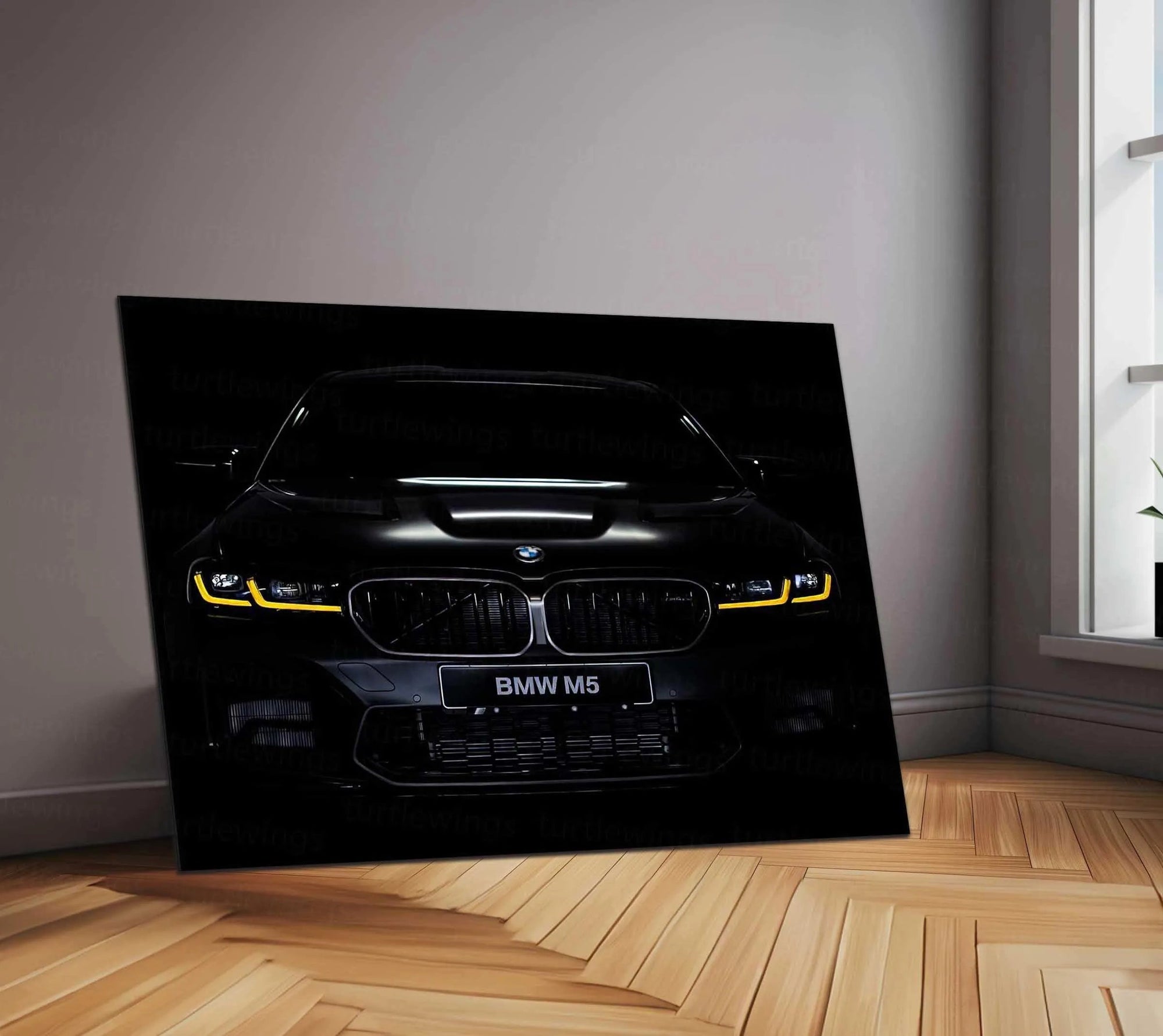 BMW M5 Neon LED Metal Frame