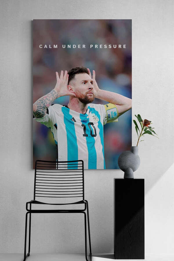 Lionel Messi - "Calm Under Pressure" - Celebrity Wall Art
