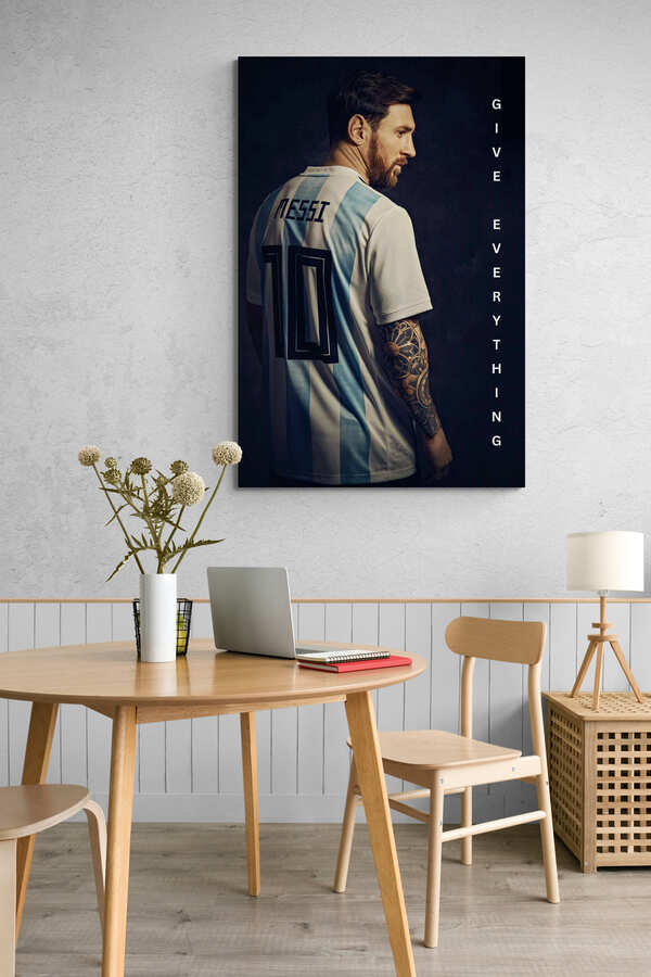 Lionel Messi - "Give Everything" - Celebrity Wall Art