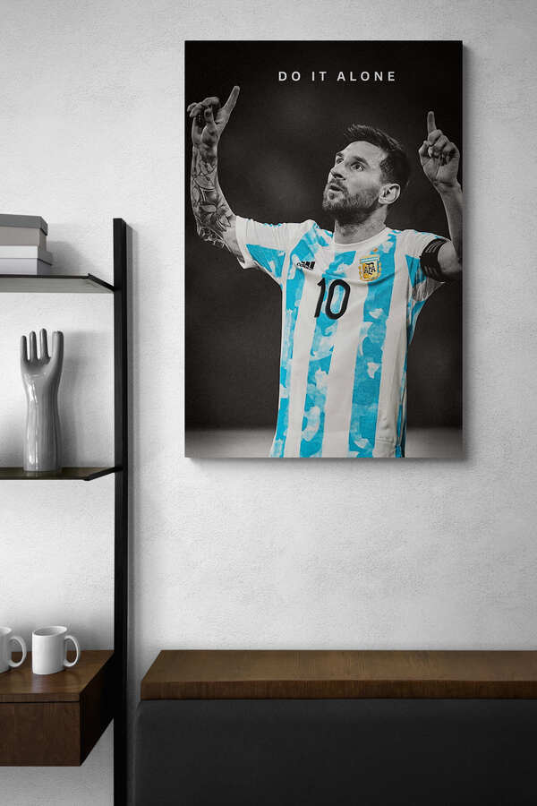 Lionel Messi - "Do It Alone" - Celebrity Wall Art