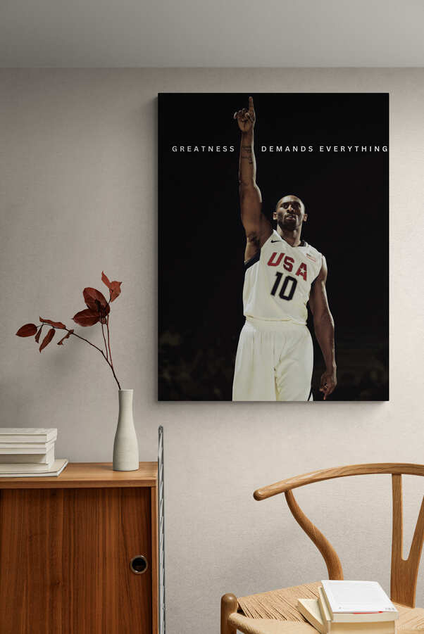 Kobe Bryant - "Greatness Demands Everything" - Celebrity Wall Art