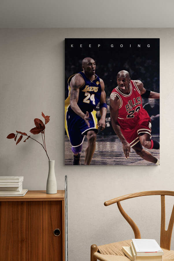 Michael Jordan & Kobe Bryant - "The Mentors" - Celebrity Wall Art