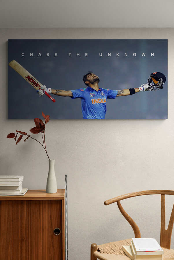 Virat Kohli - "Chase The Unknown" - Celebrity Wall Art
