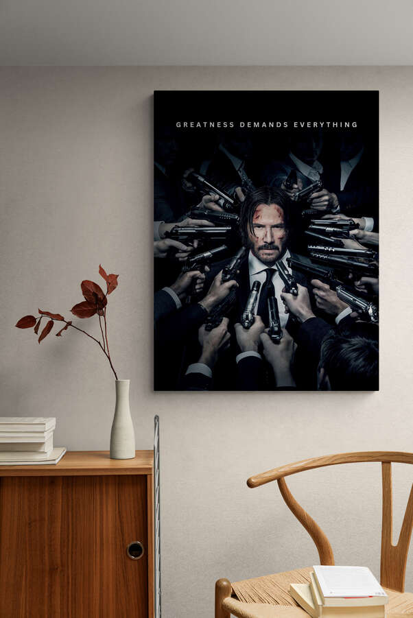 John Wick - "Greatness Demands Everything" - Character Wall Art