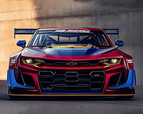 BMW Racing V2 - Neon Car Art