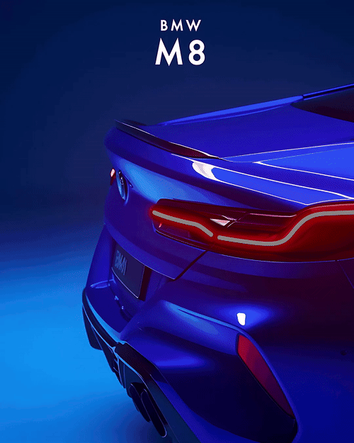 BMW M8 – Neon Car Art