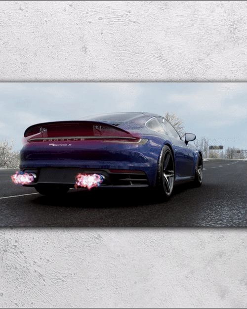 Porsche V4  - Neon Car Art