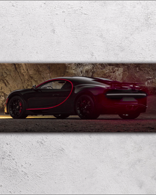 Bugatti V4 - Neon Car Art