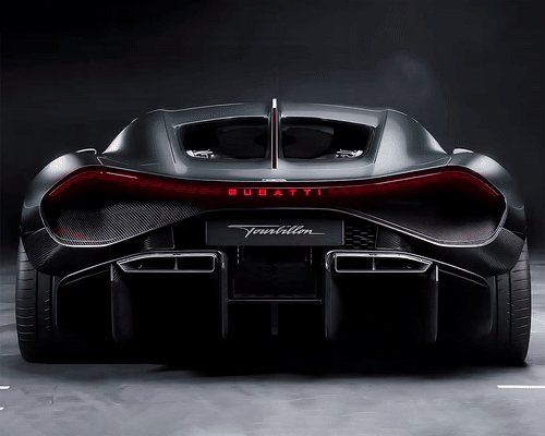Bugatti V2 - Neon Car Art