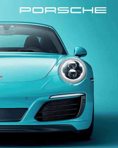 Porsche V7  - Neon Car Art