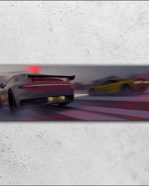 Porsche V3  - Neon Car Art