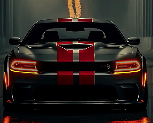 Dodge Racing V1 - Neon Car Art